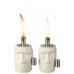 Olielamp Moai Set 2 Grijs Cement | Sfeervolle Buitenlamp